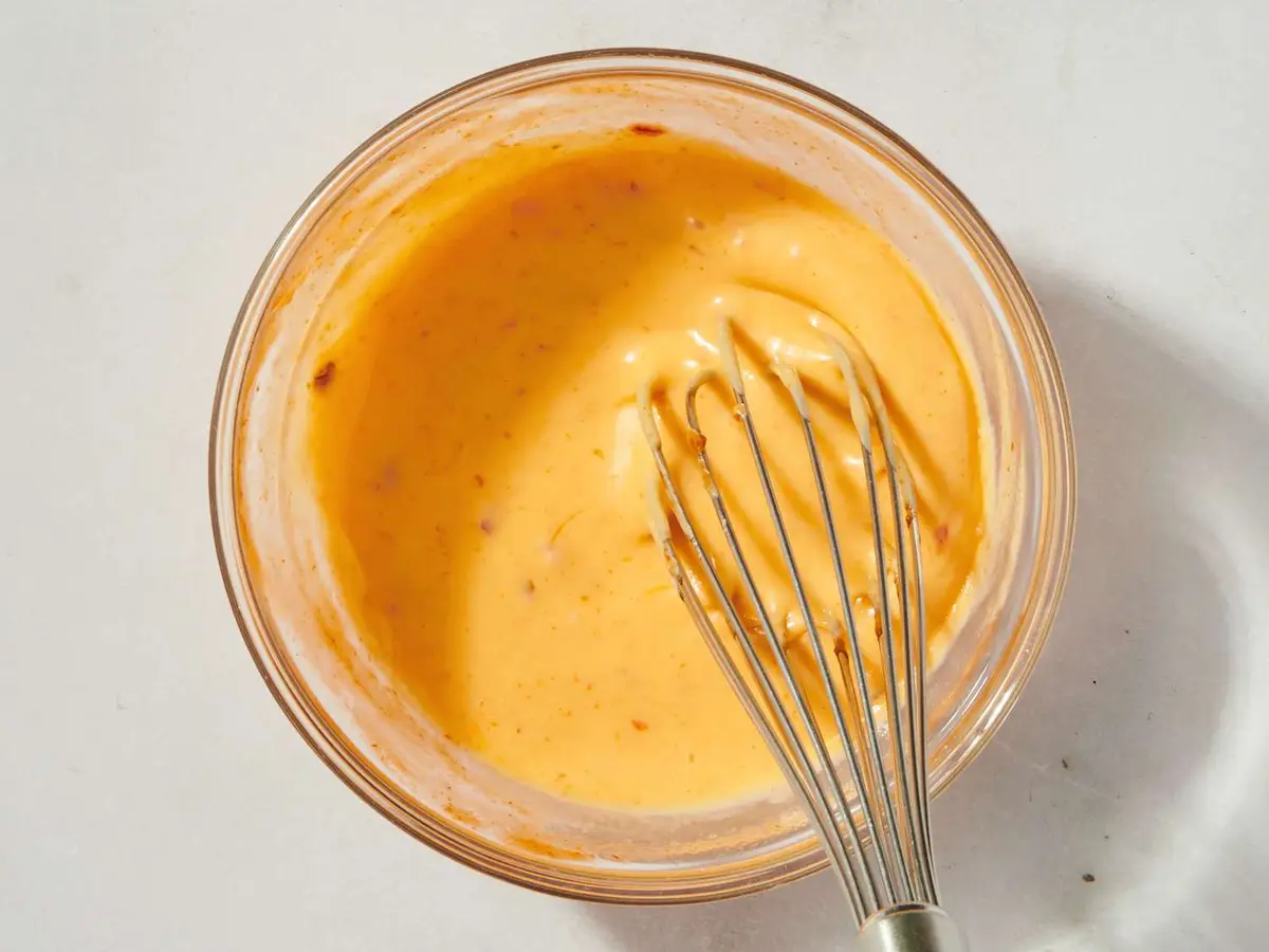 Step 2: For the bang bang sauce, whisk all of