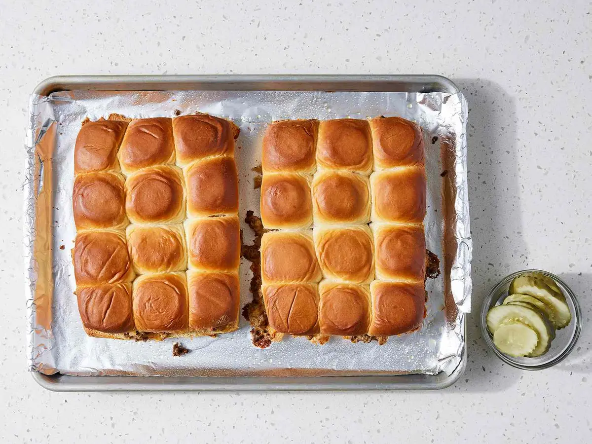 Step 6: Bake for about 30 minutes, until the sliders