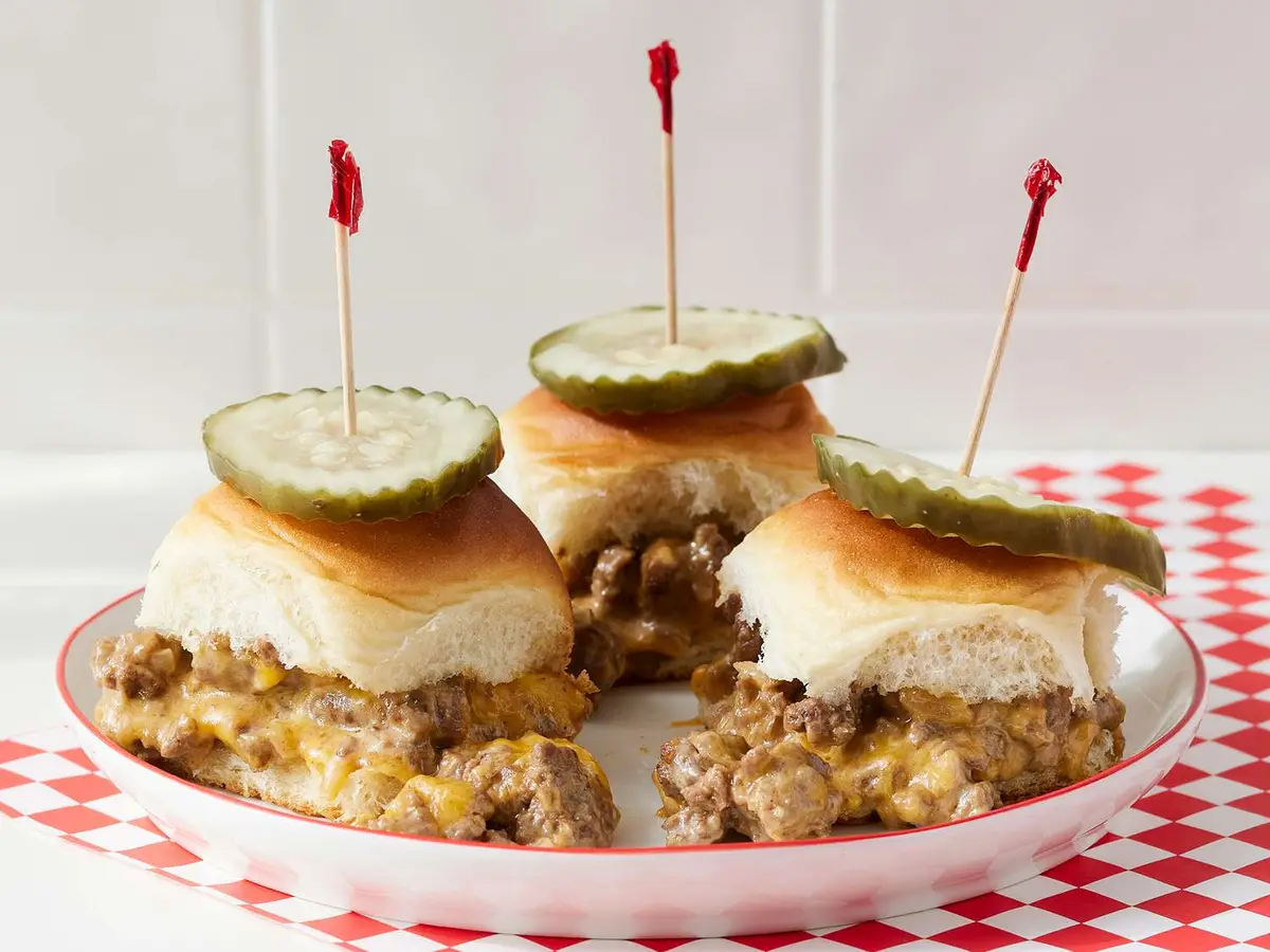 Step 7: Serve them warm with sliced pickles.