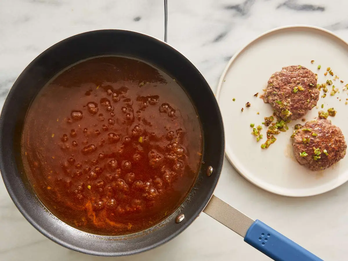 Step 4: Pour the stock mixture into the same skillet