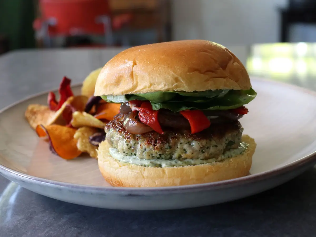 Step 9: Let burgers rest for a minute or two.