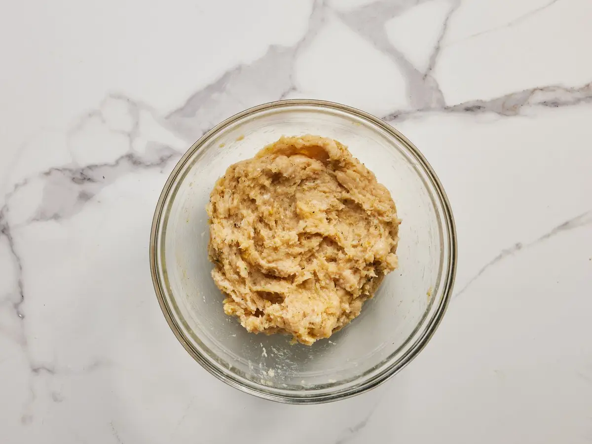 Step 2: In a bowl, combine the ground chicken with