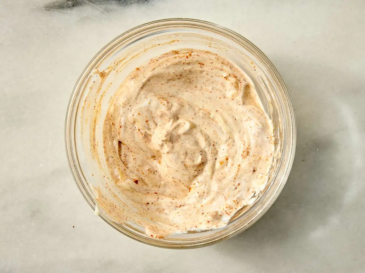 Step 4: In a small bowl, mix the sour cream