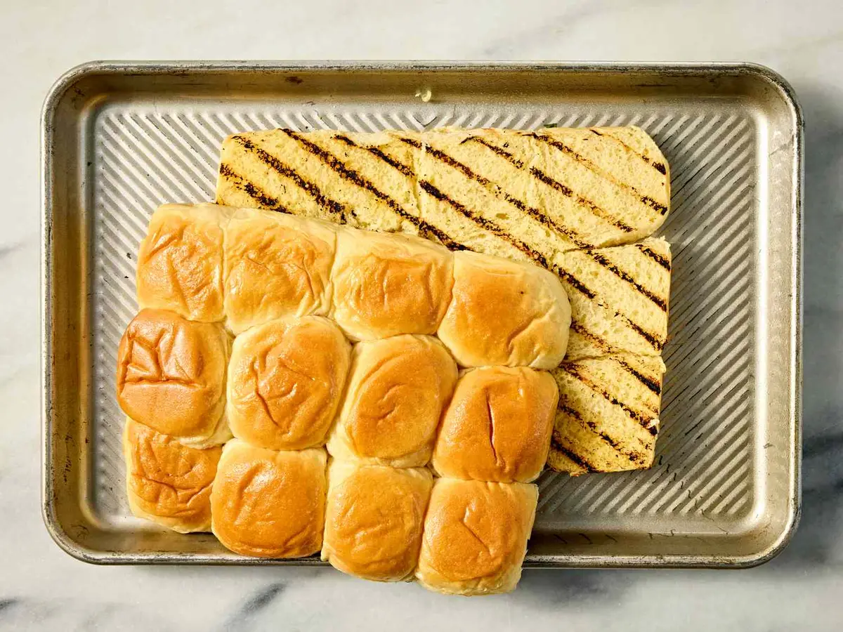 Step 6: Split the whole slab of rolls in half
