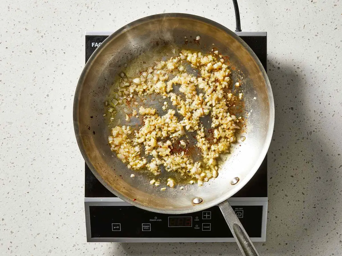 Step 4: Heat the oil in a skillet and cook