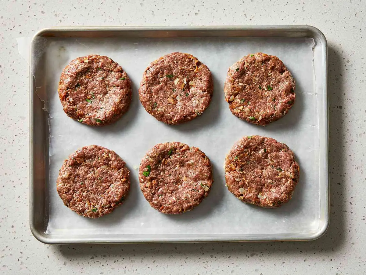Step 8: Shape the venison mixture into 6 patties.